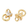 Brass Pave Clear Cubic Zirconia Charms CU-CBAF0F8-14G-2