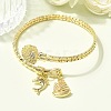 Brass Micro Pave Clear Cubic Zirconia Cuff Bangles BJEW-F526-04G-2