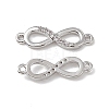 Brass Micro Pave Clear Cubic Zirconia Connector Charms KK-E068-VB387-1