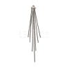 Brass Square Snake Chain Tassel Big Pendants KK-G510-10P-1