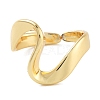 Heart Rack Plating Brass Open Cuff Rings RJEW-Z059-16G-2