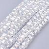Electroplate Glass Beads Strands EGLA-D018-4x4mm-01-1