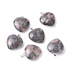Natural Glaucophane Pendants G-G956-B46-FF-1