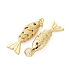 Rack Plating Brass Micro Pave Cubic Zirconia Pendants X-KK-M309-38B-G-2