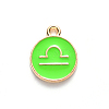 Alloy Enamel Pendants X-ENAM-S124-01B-06K-2