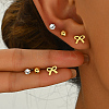 3 Pairs Bowknot 201 Stainless Steel Stud Earring Sets FG5977-1-1