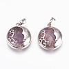 Natural Amethyst Pendants G-P378-B08-1