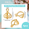 925 Sterling Silver Dount Bails STER-BC0003-29G-2