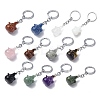 Natural/Synthetic Gemstone Keychains KEYC-P011-04P-1