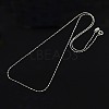 Anti-Tarnish Trendy Unisex Rhodium Plated 925 Sterling Silver Chain Necklaces STER-M034-B-19-1