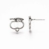 Alloy Stud Earring Findings LS-PALLOY-ZX030-17AS-RS-3