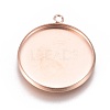 Ion Plating(IP) 304 Stainless Steel Pendant Cabochon Settings STAS-G127-13-20mm-RG-1