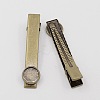 Antique Bronze Brass Alligator Hair Clip Settings X-PHAR-E015-AB-NF-1