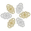 10Pcs 2 Colors Brass Filigree Joiners KK-YW0002-20-1
