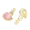 Alloy Rhinestone Pendants FIND-D044-22G-03-2