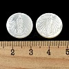 Carved Natural White Shell Cabochons SSHEL-N038-06B-01-3