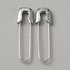 Exquisite Alloy Safety Pin Shape Hoop Earrings for Women EJEW-WH0001-17P-1