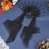 Halloween Polyester Rhinestones Dress Brides Wedding Veil Headband FIND-WH20019-165B-166-3