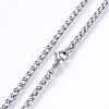 304 Stainless Steel Wheat Chain Necklaces NJEW-F227-05P-04-2