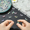 100Pcs Transparent UV Plating Acrylic Beads PACR-PA0001-03-4