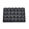 24-Slot Rectangle PU Leather Pendant Display Holder ODIS-WH0043-66-8