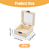 2Pcs Wooden Storage Boxes WOCR-DC0001-01B-2