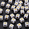 Opaque White Acrylic Beads MACR-Q242-010H-1