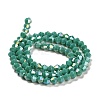 Opaque Solid Color Electroplate Glass Beads Strands EGLA-A039-P4mm-B07-2