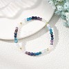 Natiral Mixed Gemstone & Electroplate Non-magnetic Synthetic Hematite Beads Stretch Bracelets for Women BJEW-JB14066-2