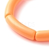 Candy Color Chunky Acrylic Curved Tube Beads Stretch Bracelets for Women BJEW-JB07312-6