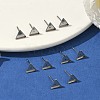 Tarnish Resistant Earring Cabochon Settings 304 Stainless Steel Ear Studs Blank Settings STAS-Q170-11-5