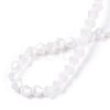 Opaque Solid Color Electroplate Glass Beads Strands EGLA-A039-P2mm-A15-4