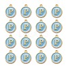 Golden Plated Alloy Enamel Charms X-ENAM-S118-04P-2
