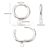 201 Stainless Steel Huggie Hoop Earring Findings LS-STAS-P283-01D-S-4