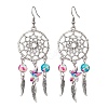 5Pairs 5 Colors Alloy & Synthetic Turquoise Chandelier Earrings EJEW-JE06339-02-4