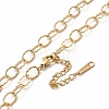 Ion Plating(IP) 304 Stainless Steel Rolo Chain Necklace for Women NJEW-E081-08G-2