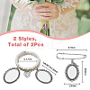 SUPERFINDINGS Imitation Pearl Wedding Bouquet Jewelry Set BJEW-FH0001-01B-2