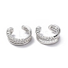 Clear Cubic Zirconia Cuff Earrings EJEW-P217-01P-1