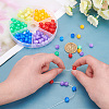 150Pcs 6 Colors Acrylic Beads MACR-PH0001-39-6