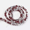 Electroplate Transparent Glass Beads Strands EGLA-A034-T4mm-M02-2