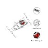 Adjustable Zinc Alloy and Rhinestone Cuff Open Rings FS-WG77EFF-01-4