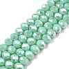 Electroplate Glass Beads Strands EGLA-A044-P8mm-B14-1