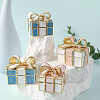 Square Bowknot Alloy Enamel with Crystal Rhinestone Jewelry Magnetic Storage Boxes CON-SP0001-32A-7