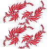 Gorgecraft 4Pcs 2 Style Leaf Computerized Embroidery Cloth Iron on/Sew on Patches DIY-GF0008-58C-1