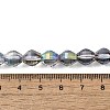 Electroplate Glass Beads Strands EGLA-L045-H-HP02-4