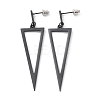 Alloy Hollow Out Triangle Dangle Stud Earrings for Women EJEW-WH0018-31EB-1