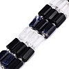 Natural Obsidian & Sodalite & Quartz Crystal Beads Strands G-Q614-01A-07-2