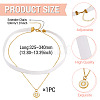 Flat Round with Letter O Alloy Enamel Pendant Necklaces for Women NJEW-TAC0033-3