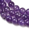 Natural Amethyst Round Bead Strands G-M212-10mm-01A-5