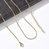 1.2MM 304 Stainless Steel Boston Link Chain Necklaces NJEW-D328-01G-04-4